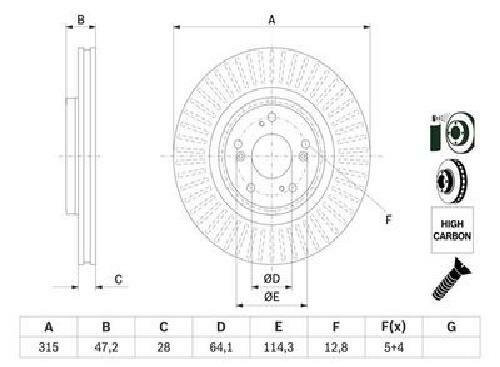 Disco freno originale bosch - freno, 0