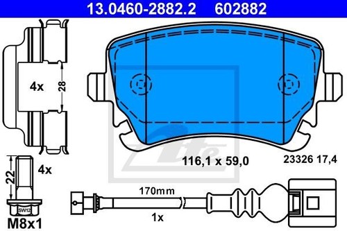 Ate 0460 2882 kit - 13.0460-2882.2,
