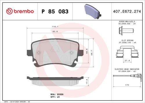 Per brembo 083 set - brembo,