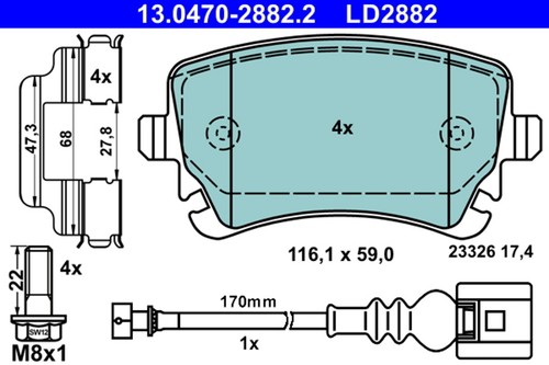 Kit pastiglie freno - , a