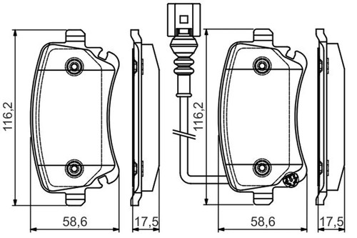 Kit pastiglie freno posteriore